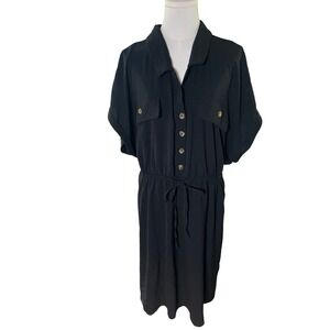 Lucky Brand Woman 2X Black Dress‎  Neutral Comfy Beachy Resort Vacation Travel